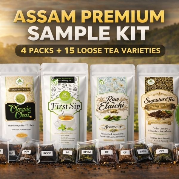 All in One Assam Tea Sample Kit | Loose tea + Package tea sample kit